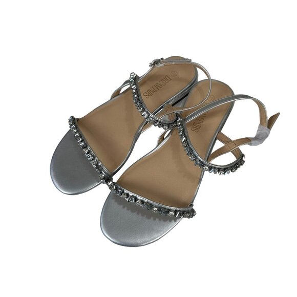 Dream Pairs Women SZ 7.5 Double Strap Slingback Sandals -Rhinestones Embellished - Picture 3 of 9